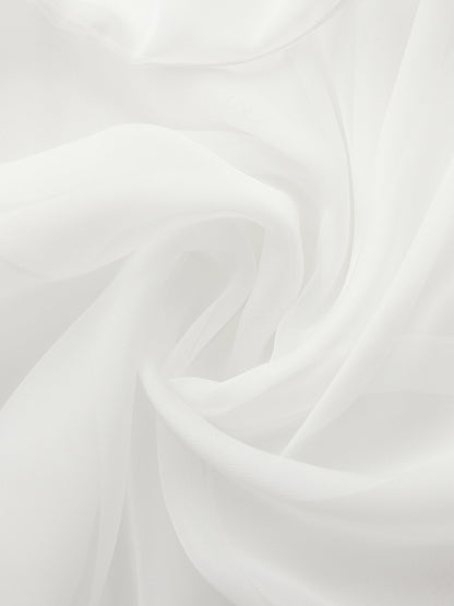 Florence Tiered Chiffon White Dress - Nana Jacqueline
