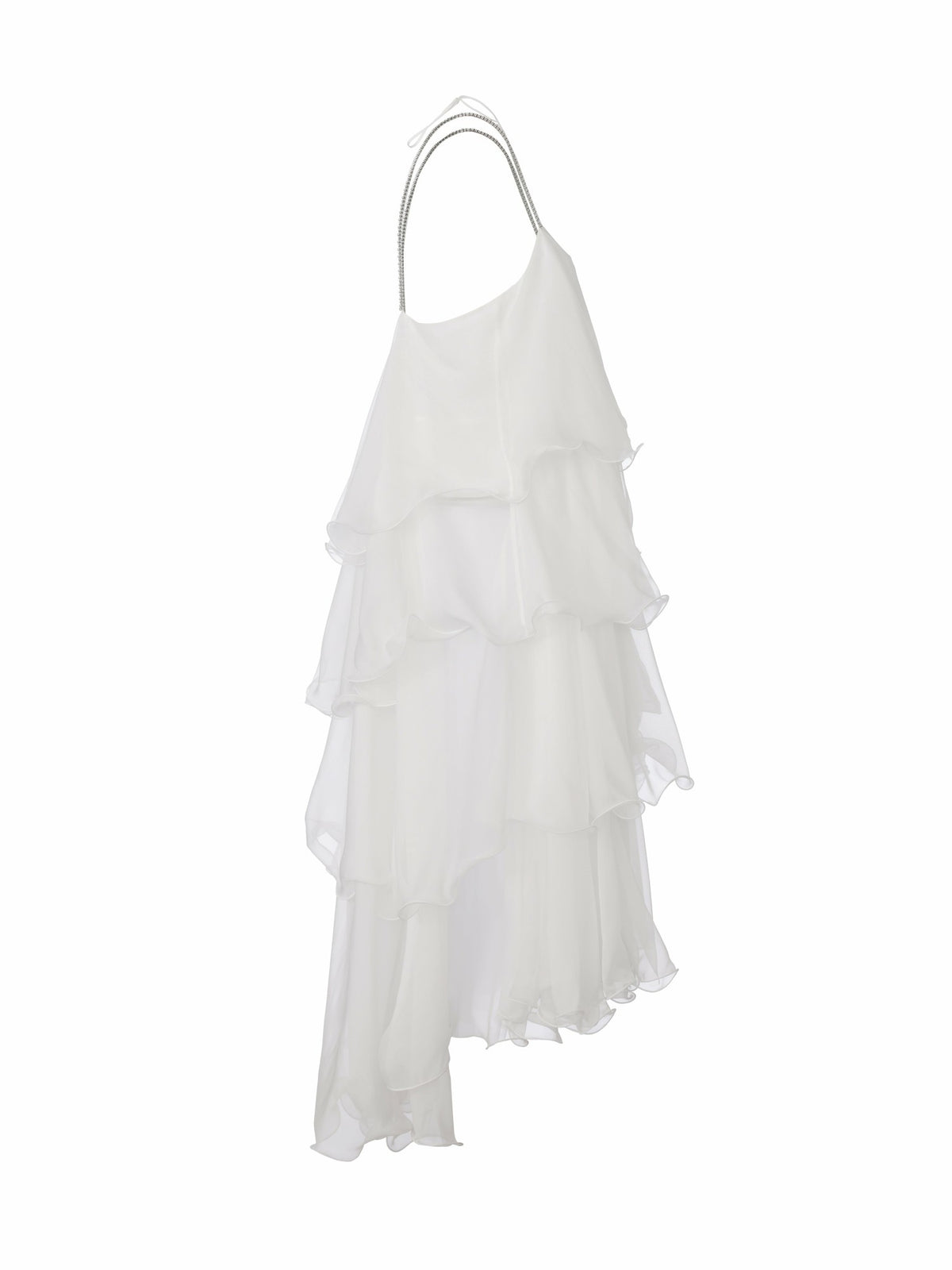 Florence Tiered Chiffon White Dress - Nana Jacqueline
