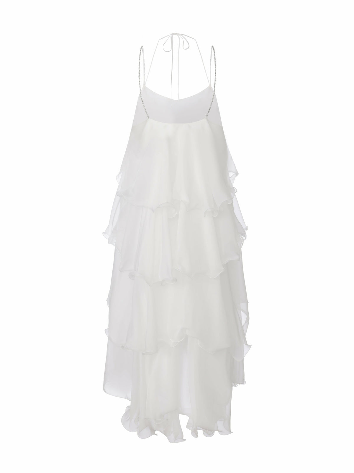 Florence Tiered Chiffon White Dress - Nana Jacqueline