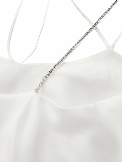 Florence Tiered Chiffon White Dress - Nana Jacqueline