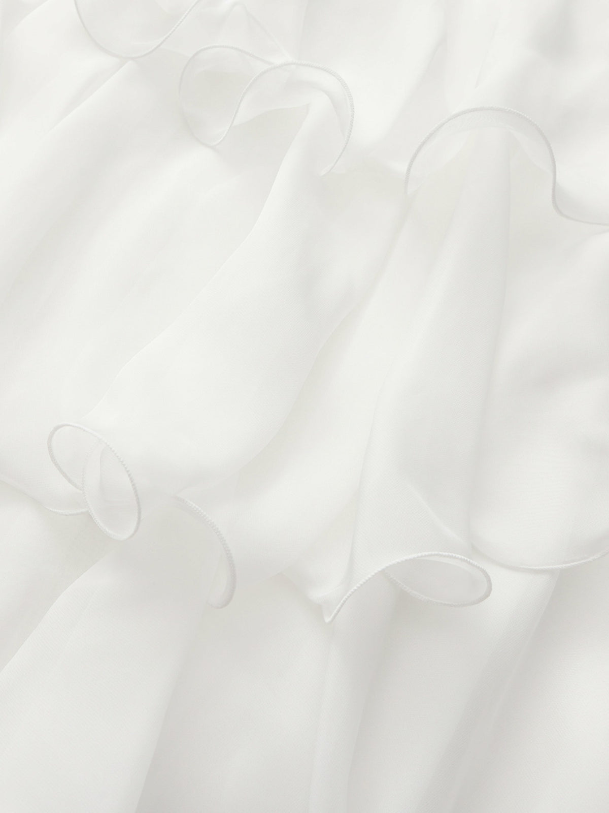 Florence Tiered Chiffon White Dress - Nana Jacqueline