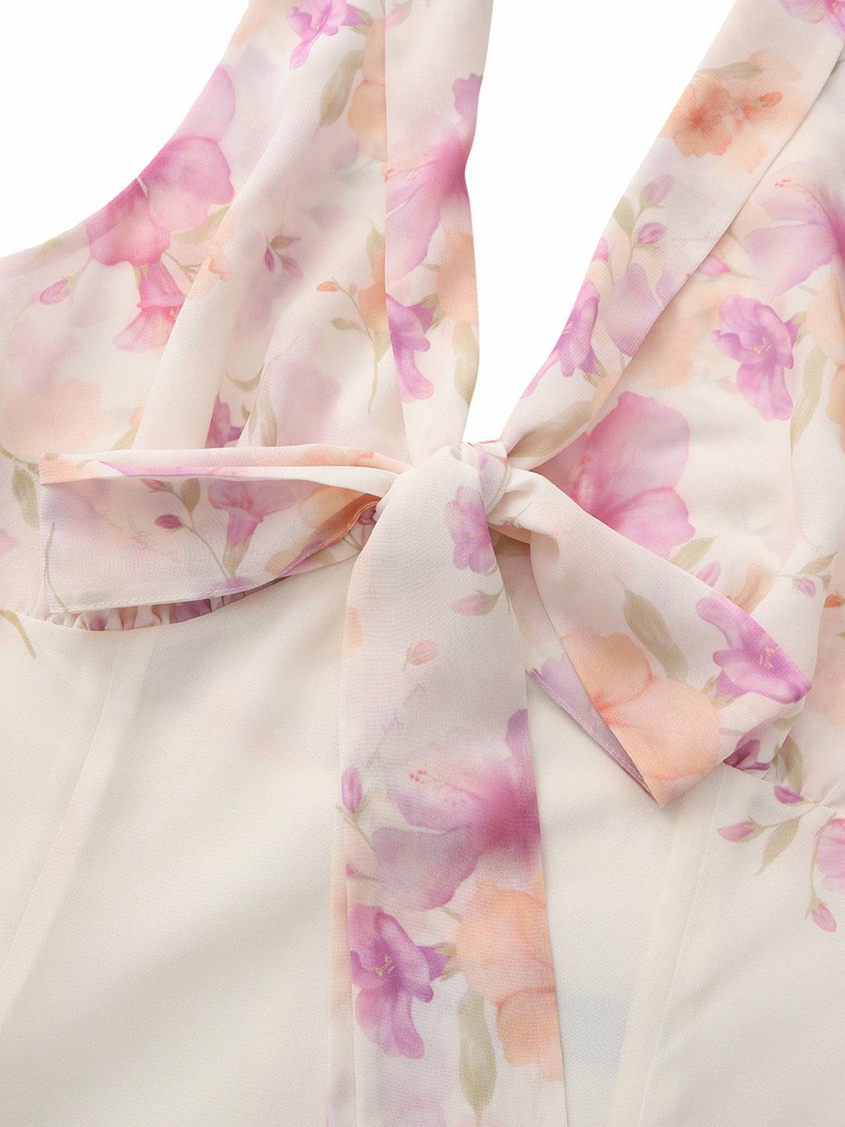 Lana Halter Floral Cream Dress - Nana Jacqueline