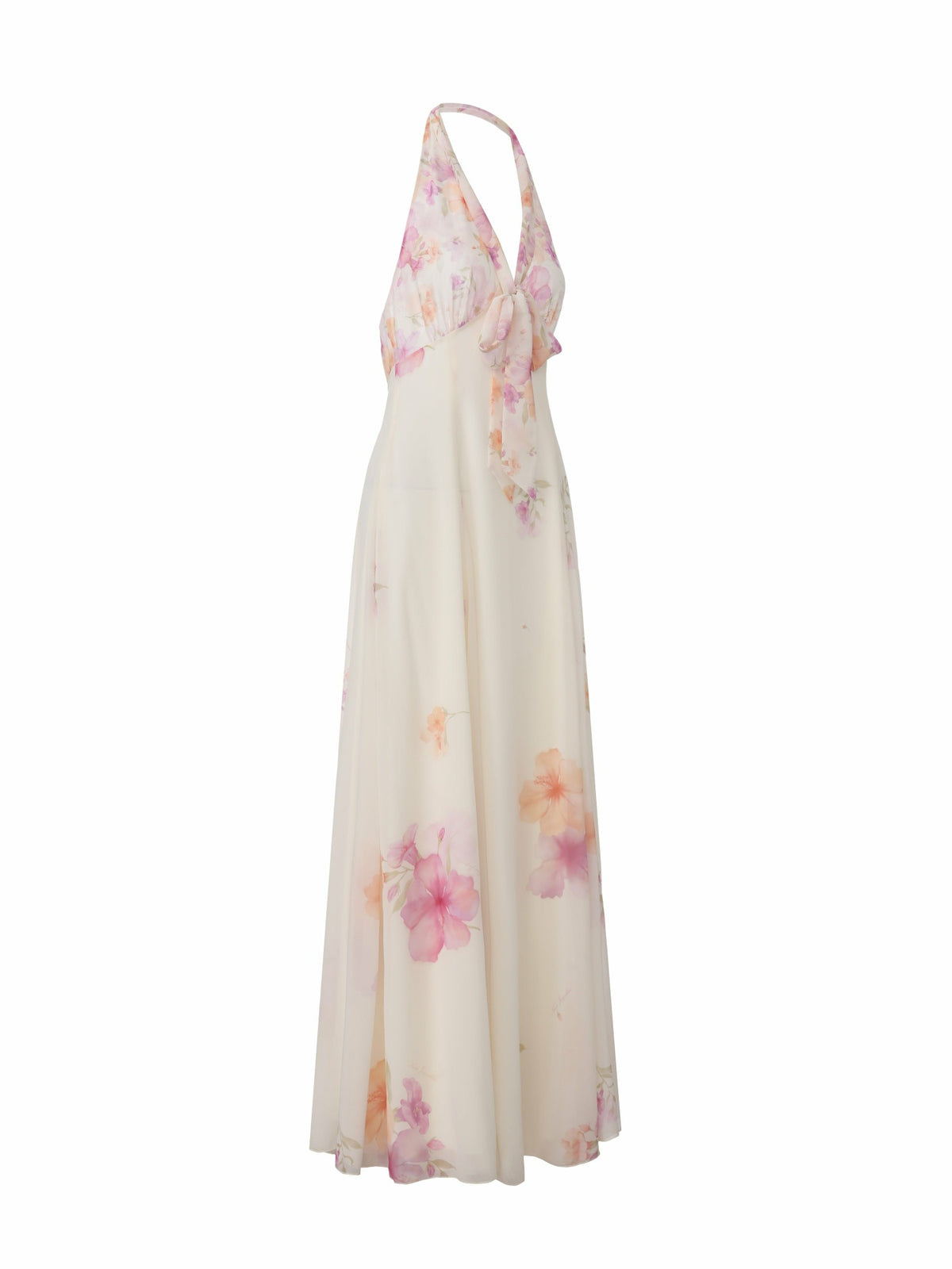 Lana Halter Floral Cream Dress - Nana Jacqueline