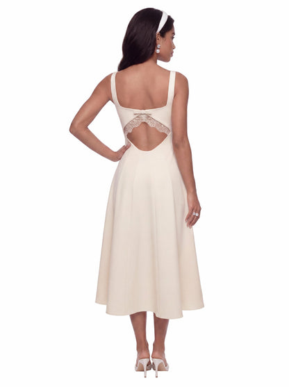 Delilah Cut Out Back Champagne Dress - Nana Jacqueline