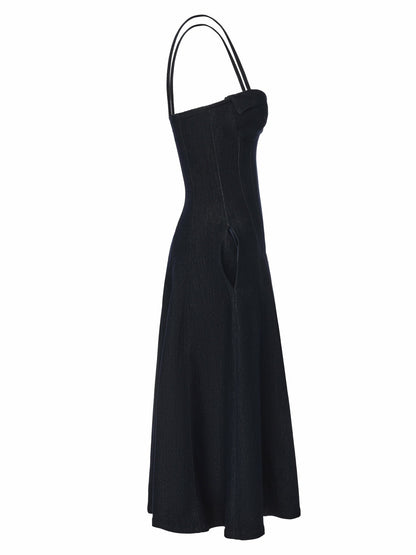Heidi Corset Blue Denim Dress - Nana Jacqueline