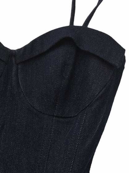 Heidi Corset Blue Denim Dress - Nana Jacqueline