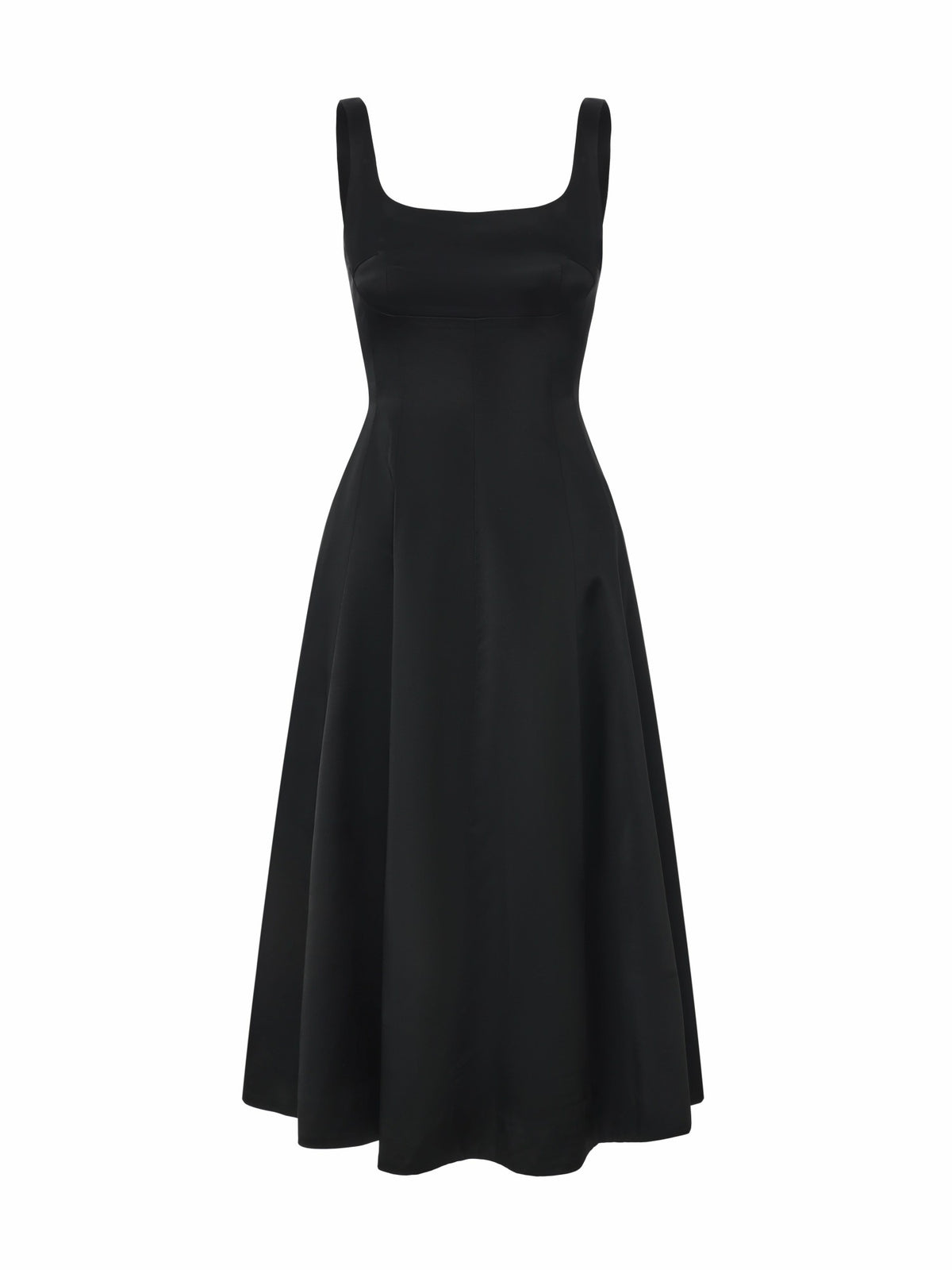 Lauren Square-Neck Black Dress - Nana Jacqueline