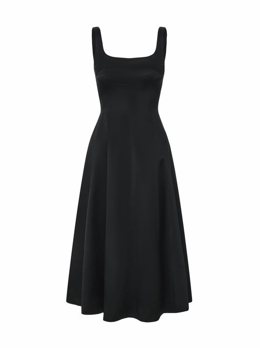 Lauren Square-Neck Black Dress - Nana Jacqueline