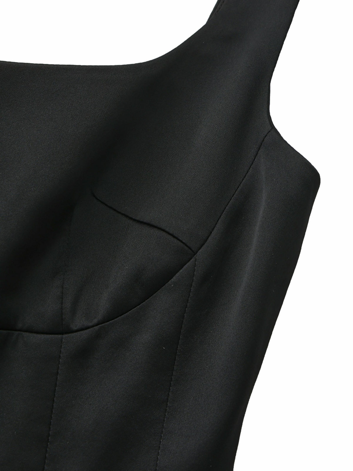 Lauren Square-Neck Black Dress - Nana Jacqueline