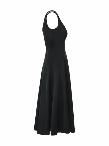 Lauren Square-Neck Black Dress - Nana Jacqueline