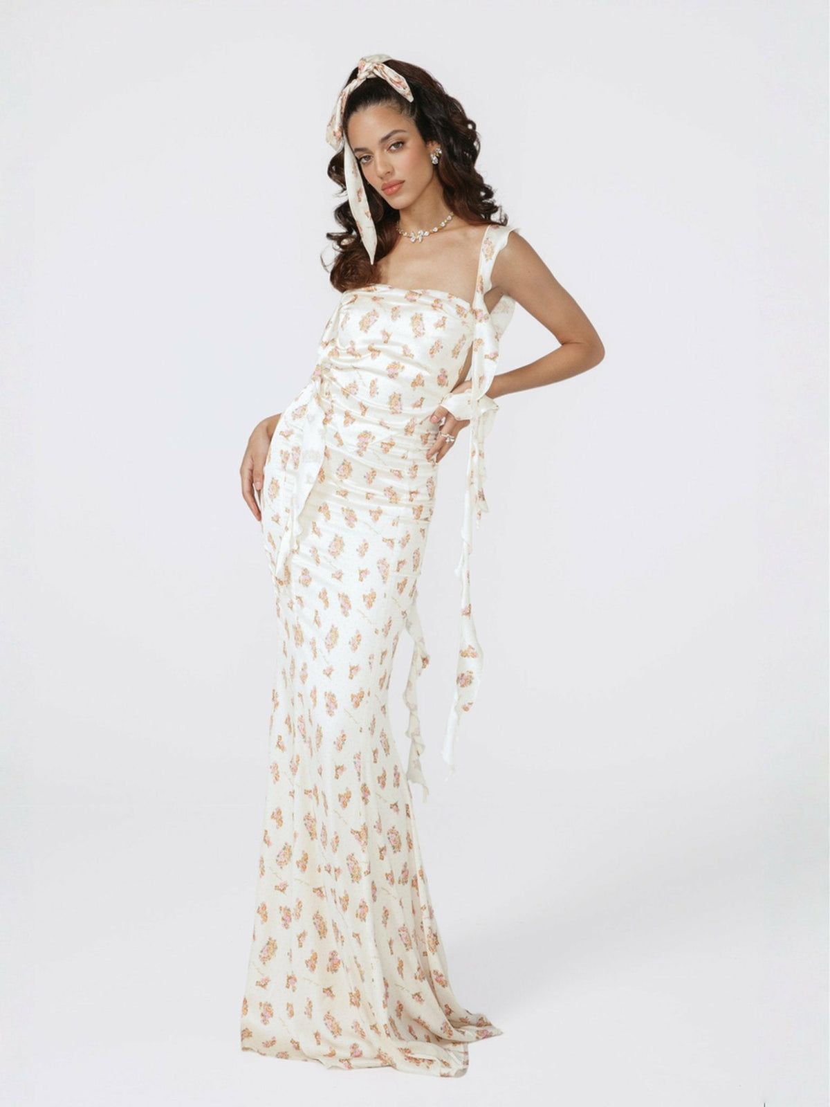 Caroline Dress: Floral Maxi Dress for Garden Wedding Guest - Nana Jacqueline