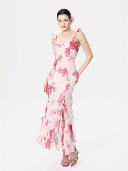 Cera Dress: Pink Maxi Dress for Garden Wedding Guest - Nana Jacqueline