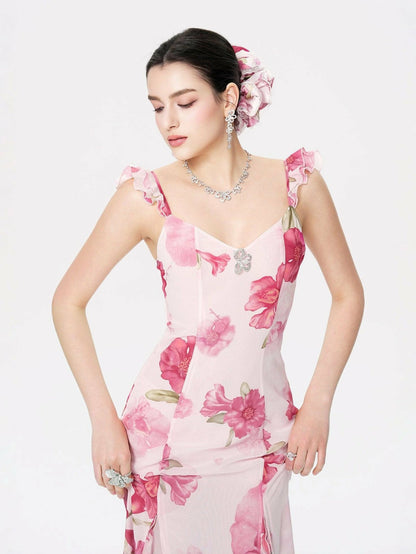 Cera Dress: Pink Maxi Dress for Garden Wedding Guest - Nana Jacqueline