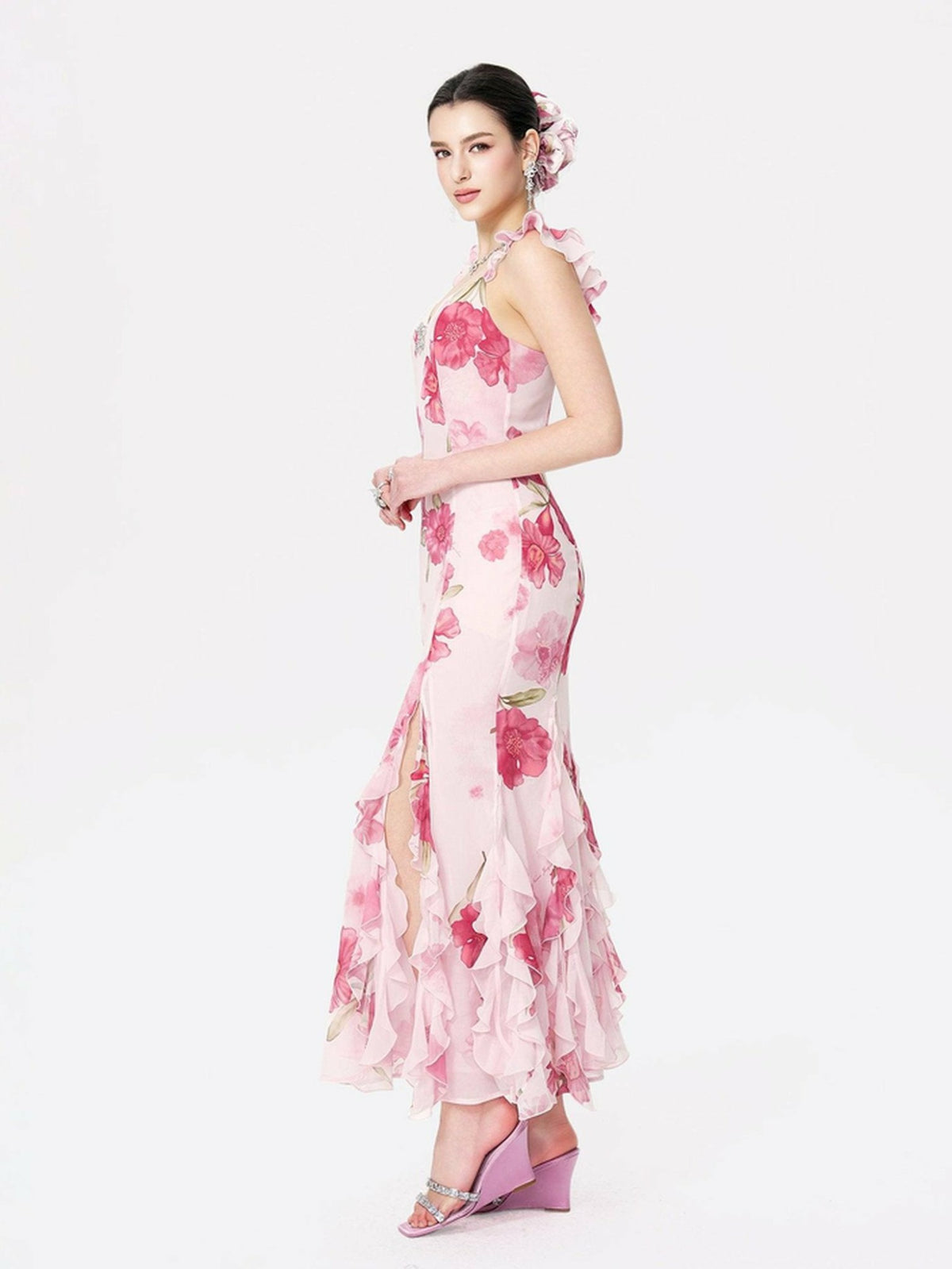 Cera Dress: Pink Maxi Dress for Garden Wedding Guest - Nana Jacqueline