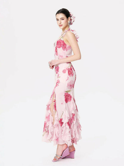Cera Dress: Pink Maxi Dress for Garden Wedding Guest - Nana Jacqueline