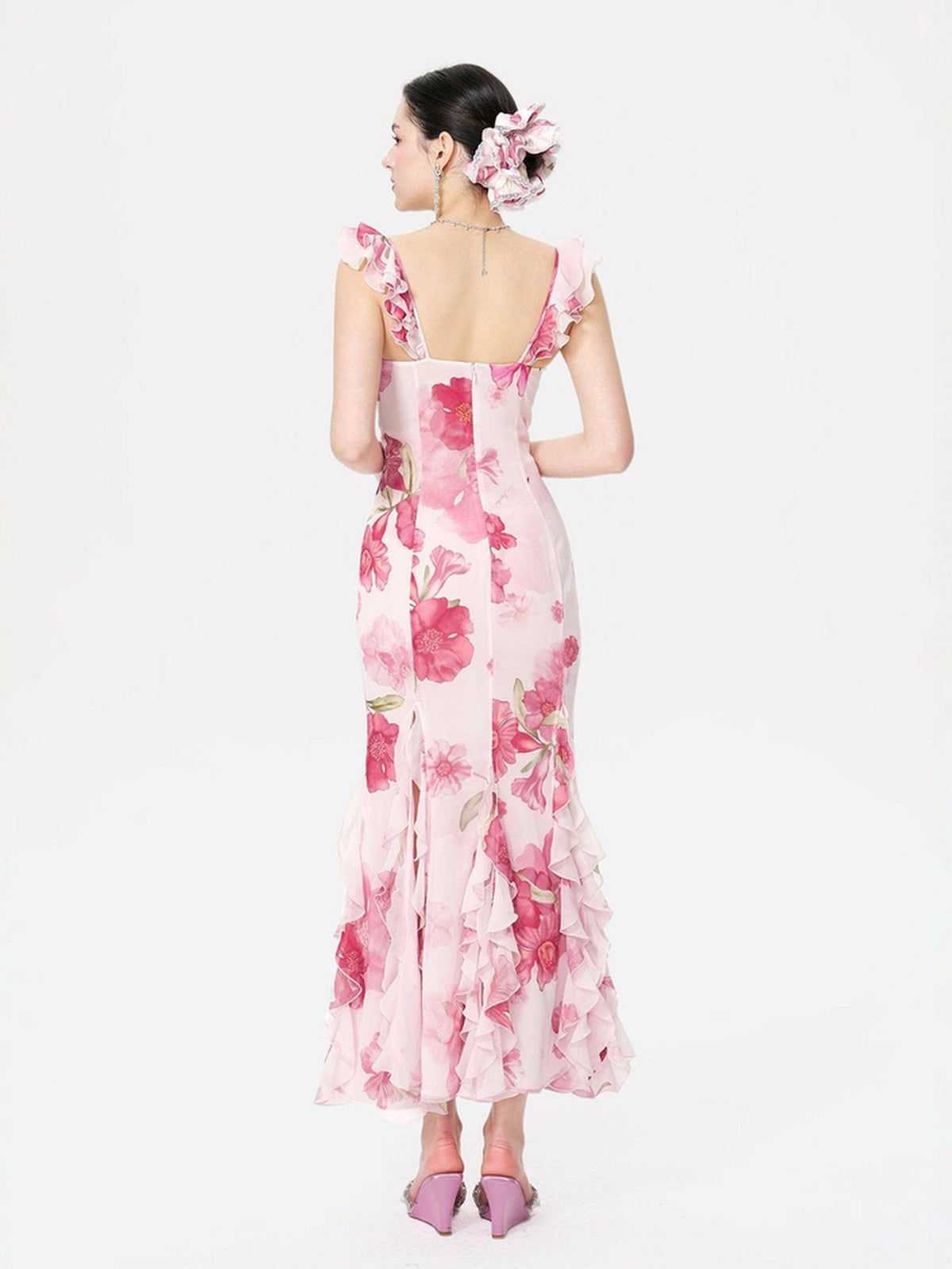 Cera Dress: Pink Maxi Dress for Garden Wedding Guest - Nana Jacqueline