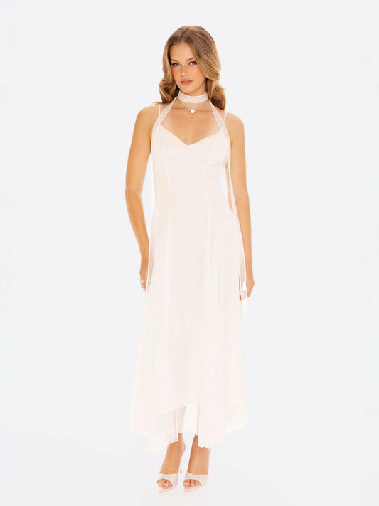Irena Dress: White Maxi Dress for Bridal Shower - Nana Jacqueline