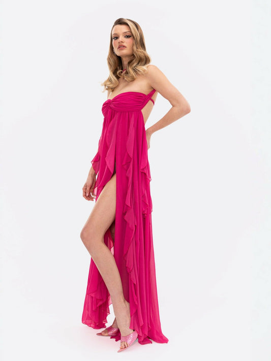 Mariah Dress: Pink Maxi Dress for Destination Wedding - Nana Jacqueline