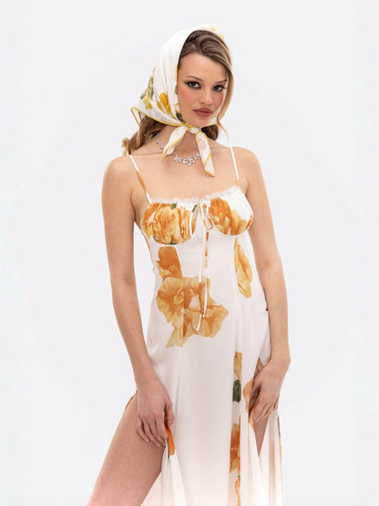 Isolde Dress: Floral Maxi Dress for Garden Wedding Guest - Nana Jacqueline