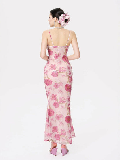 Esmeralda Dress: Pink Maxi Dress for Garden Wedding Guest - Nana Jacqueline