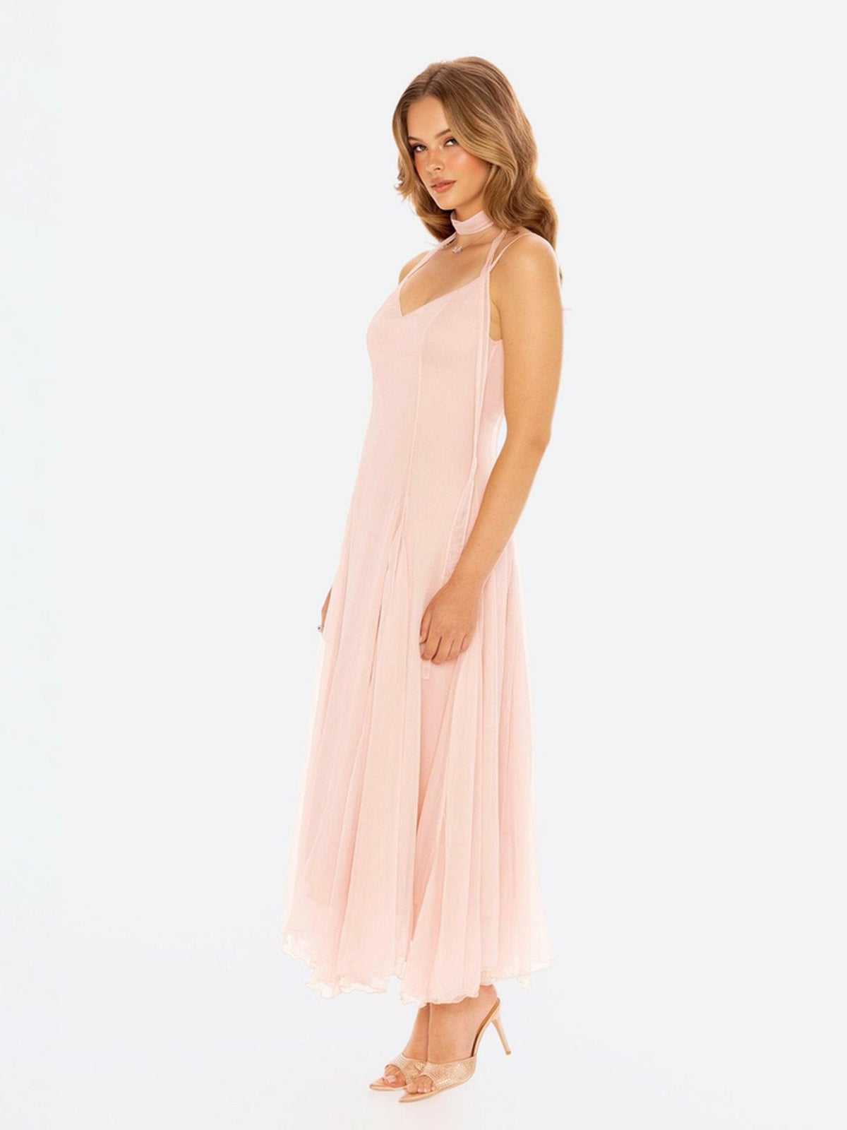 Irena Dress: Pink Maxi Dress for Garden Wedding Guest - Nana Jacqueline