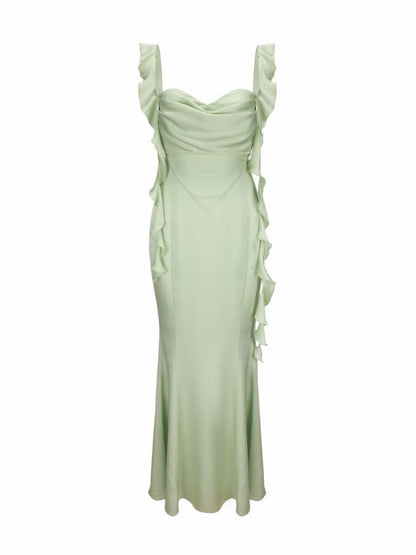 Caroline Dress: Green Maxi Dress for Destination Wedding - Nana Jacqueline