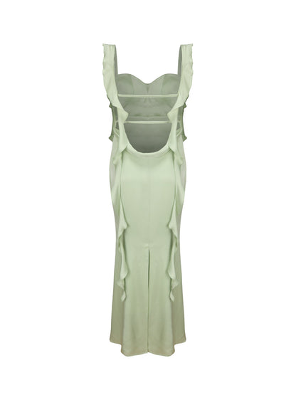 Caroline Dress: Green Maxi Dress for Destination Wedding - Nana Jacqueline