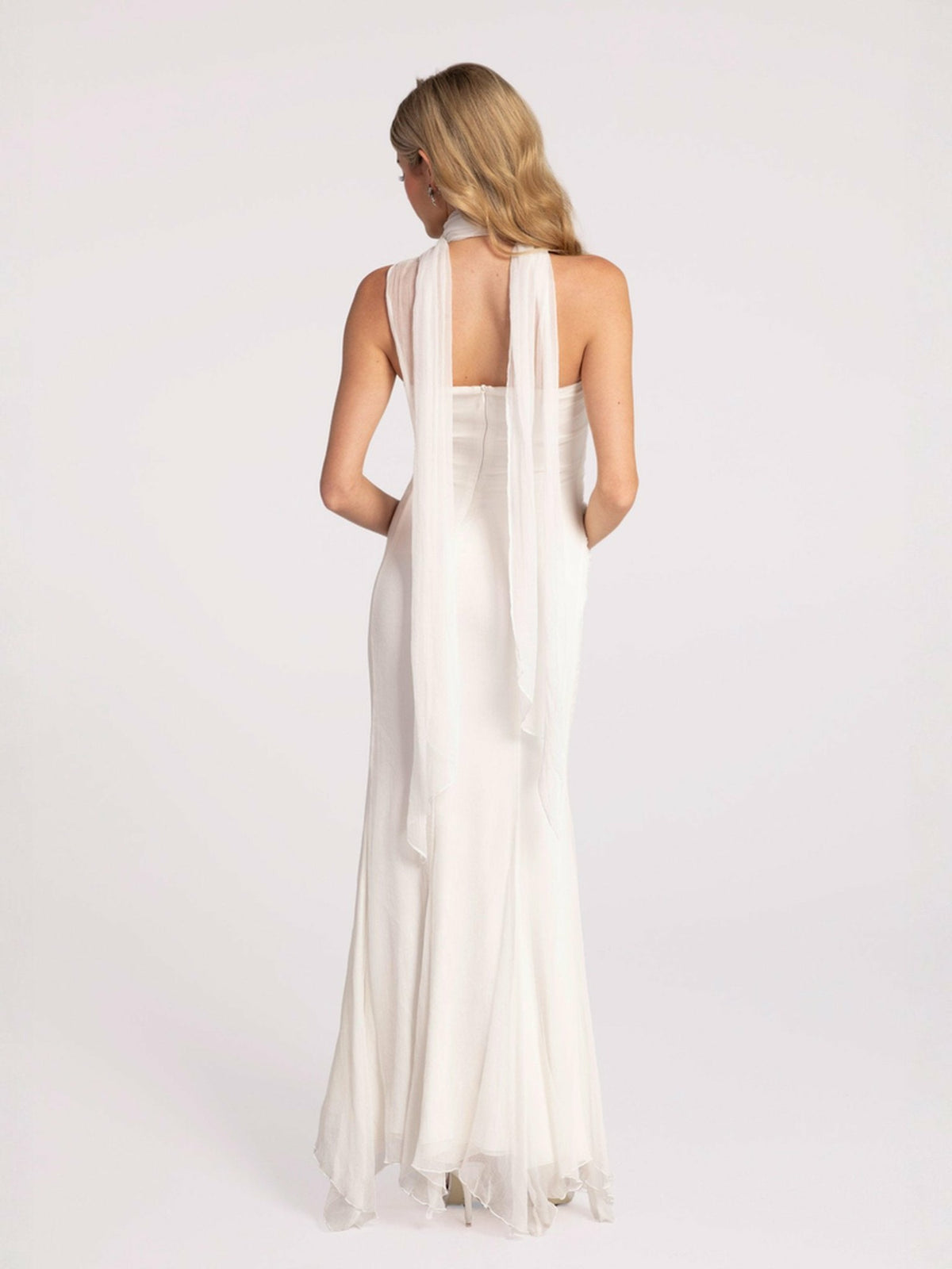Cassandra Dress: White Maxi Dress for Rehearsal Dinner - Nana Jacqueline