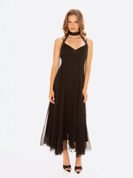 Irena Dress: Black Maxi Dress for Formal Wedding Guest - Nana Jacqueline