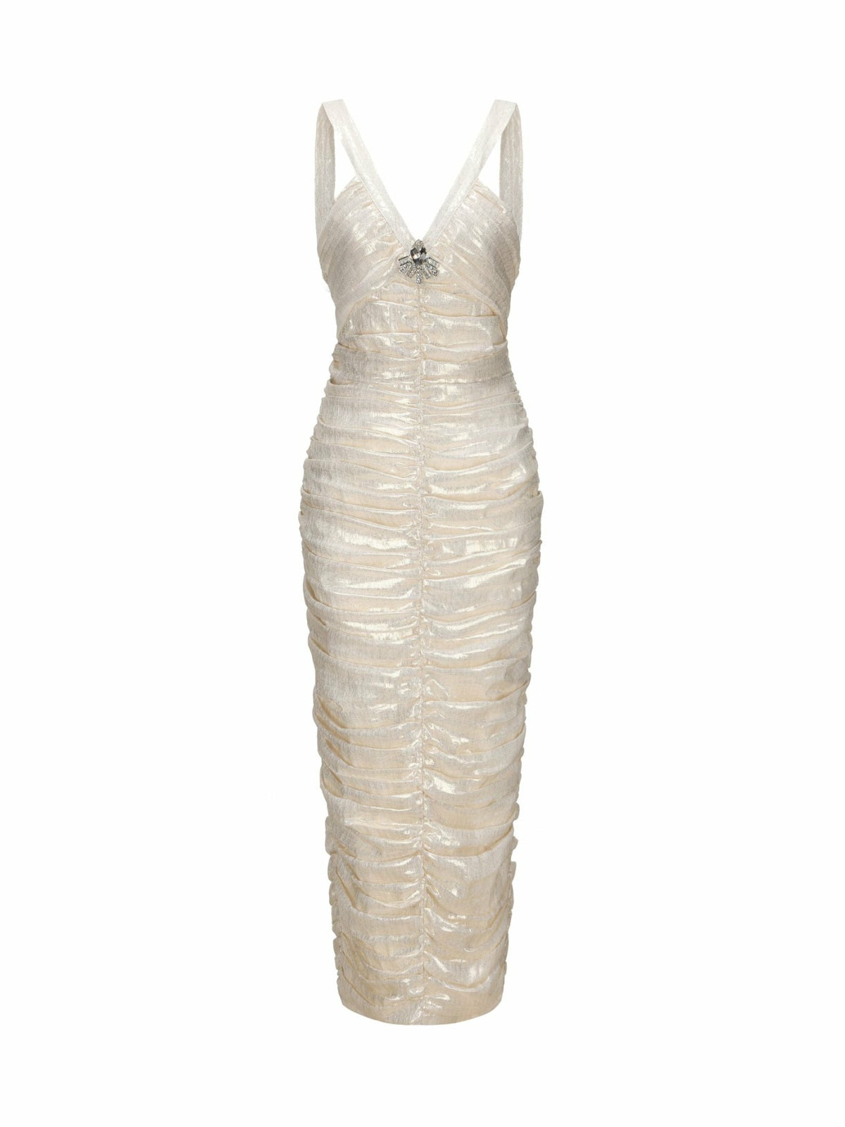 Adele Diamond Dress: Gold Midi Dress for Cocktail Party - Nana Jacqueline