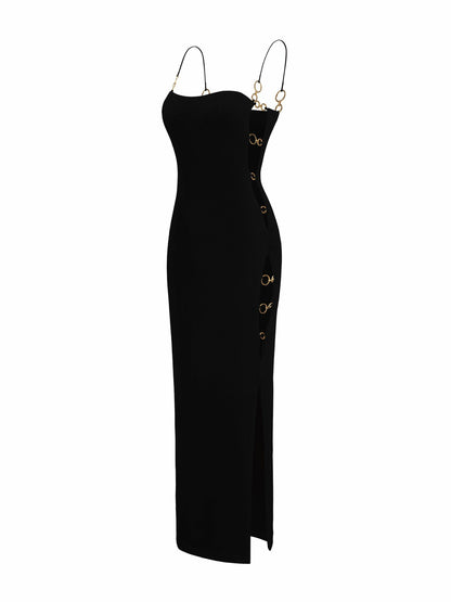 Adeline Dress: Black Maxi Dress for Cocktail Party - Nana Jacqueline
