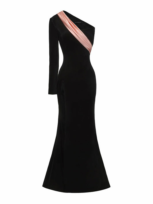 Bethany Velvet Dress: Black Maxi Dress for Formal Wedding Guest - Nana Jacqueline