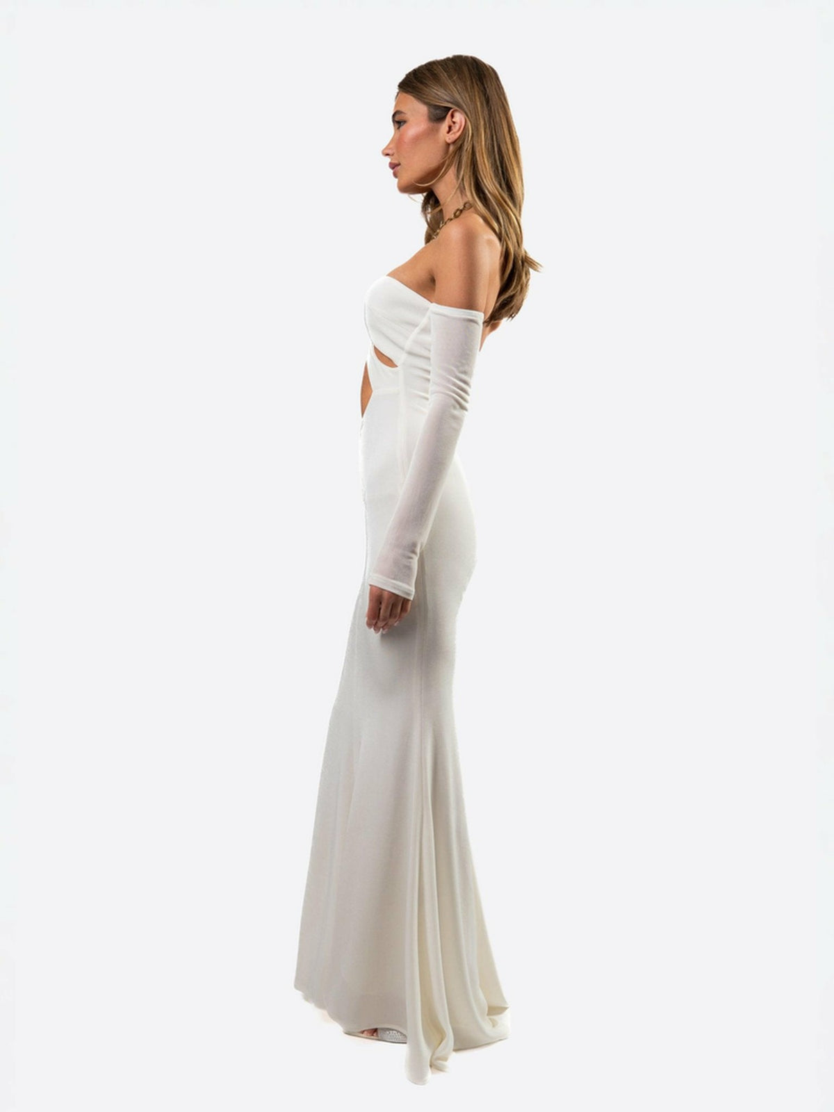 Aviana Dress: White Maxi Dress for Wedding After-Party - Nana Jacqueline