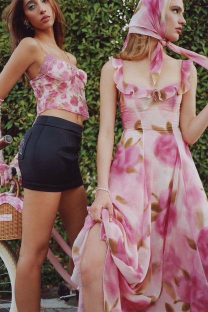 Evie Dress: Pink Maxi Dress for Garden Wedding Guest - Nana Jacqueline
