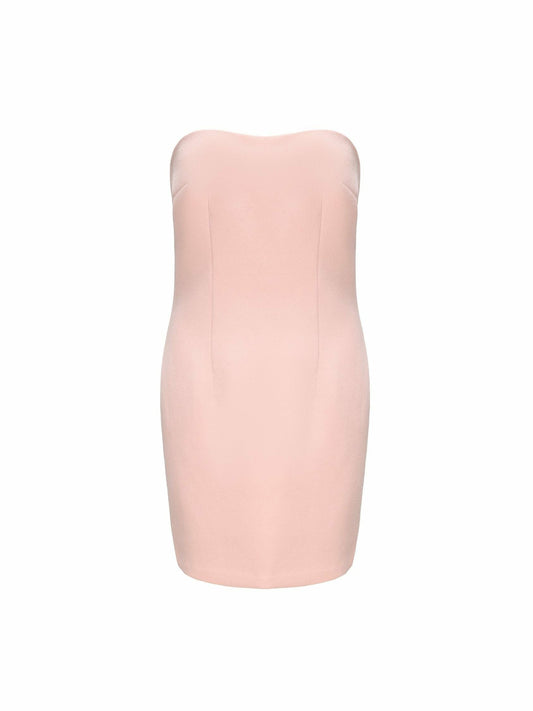 Annie Tube Top Dress: Pink Midi Dress for Graduation - Nana Jacqueline