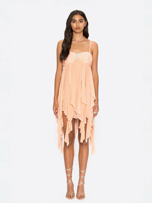 Stella Chiffon Dress: Pink Dress for Garden Party - Nana Jacqueline