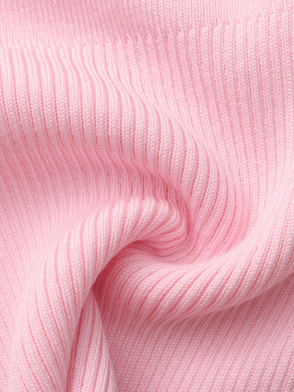 Pink Contrast-Trim Fitted Knit Top - Nana Jacqueline