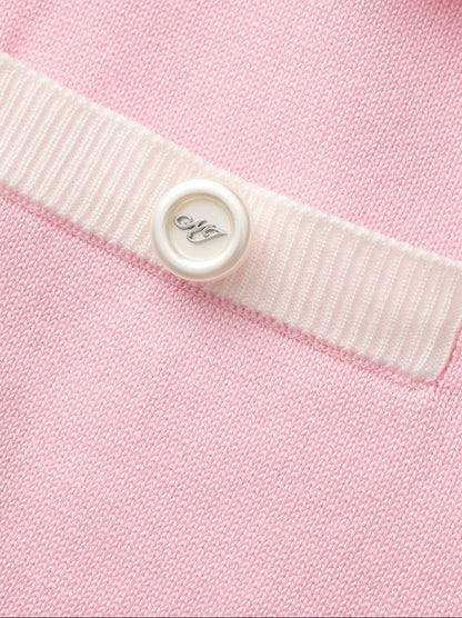 Pink Fold-Over Waist Knit Shorts - Nana Jacqueline