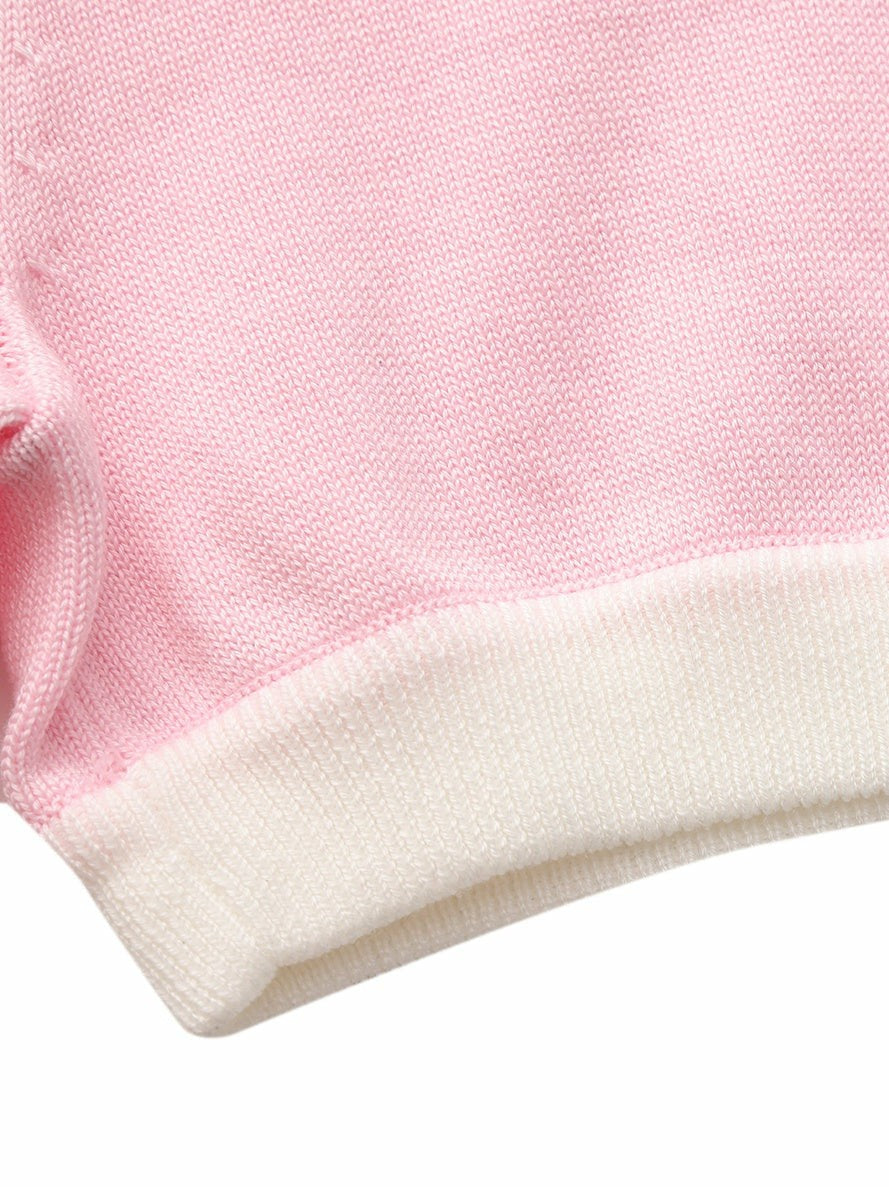 Pink Fold-Over Waist Knit Shorts - Nana Jacqueline