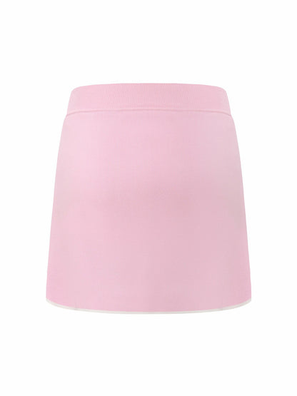 Pink Contrast A-Line Skirt - Nana Jacqueline