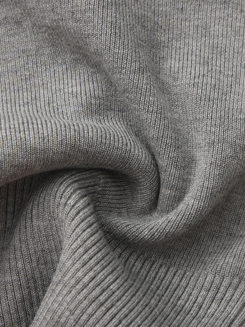 Grey Contrast-Trim Knit Top with Pearl Buttons - Nana Jacqueline