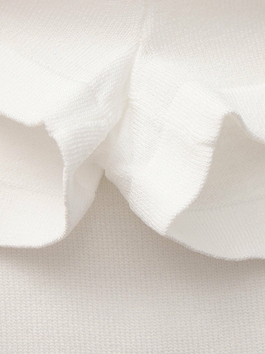 White Contrast A-Line Skirt - Nana Jacqueline