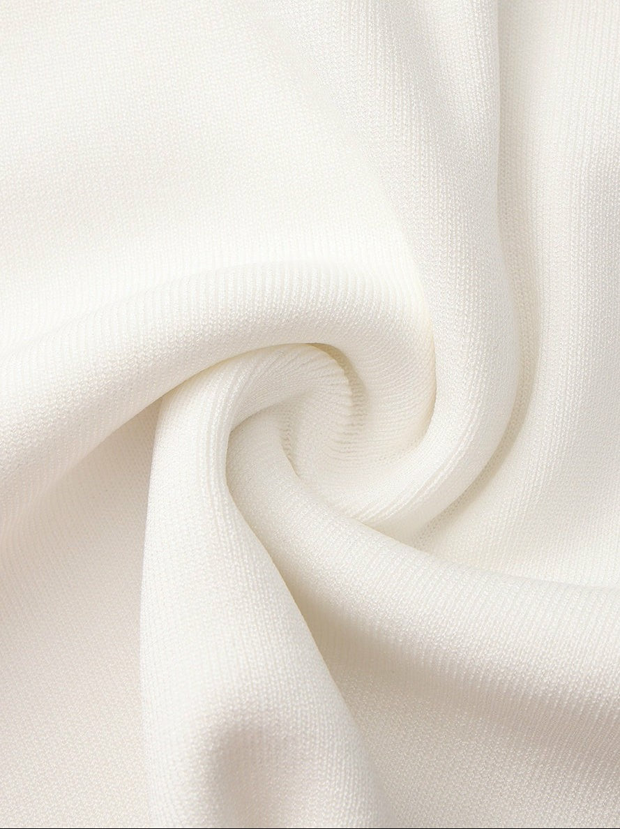 White Contrast A-Line Skirt - Nana Jacqueline
