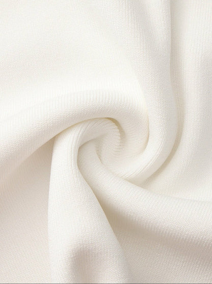 White Contrast A-Line Skirt - Nana Jacqueline