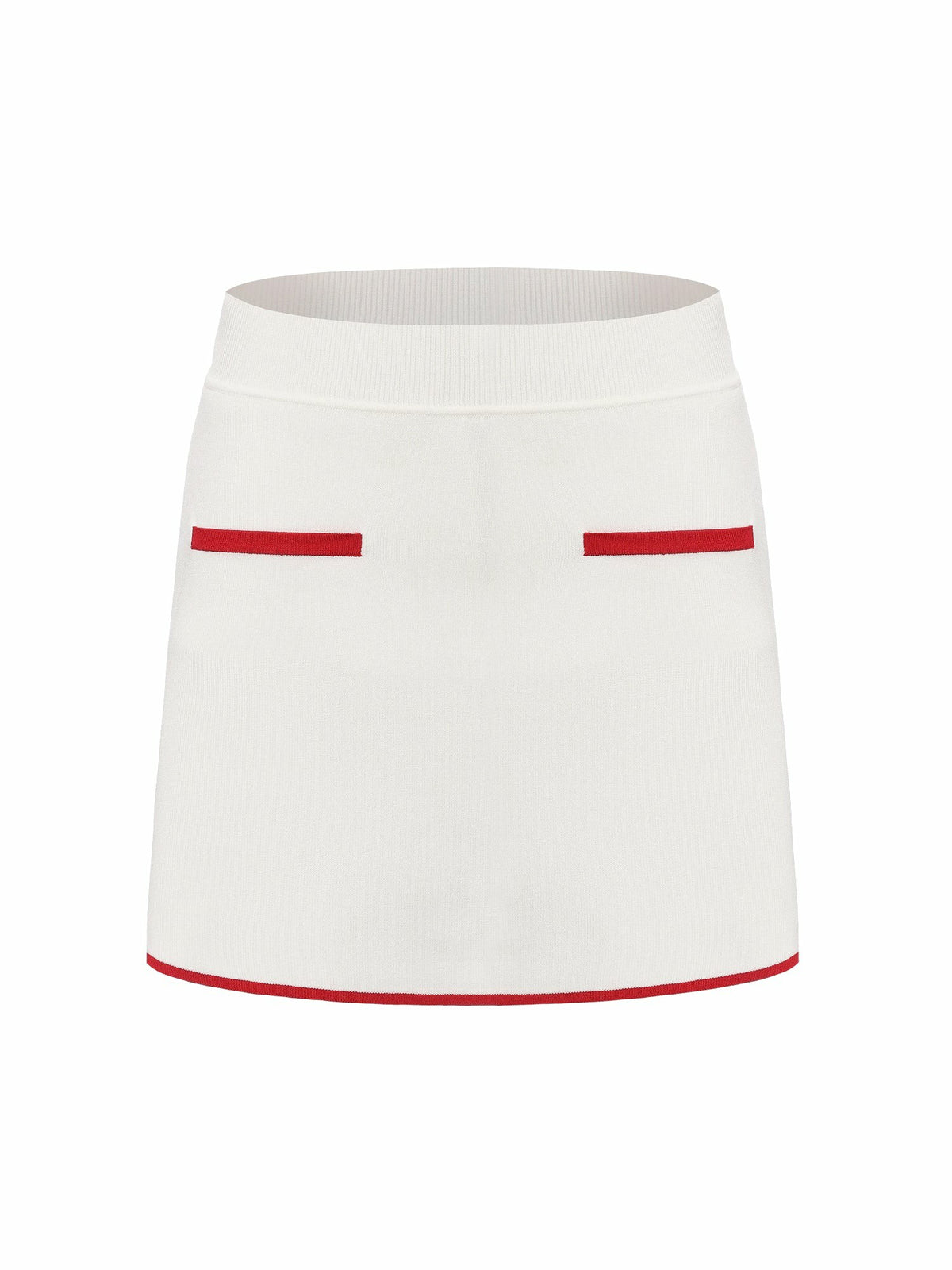 White Contrast A-Line Skirt - Nana Jacqueline