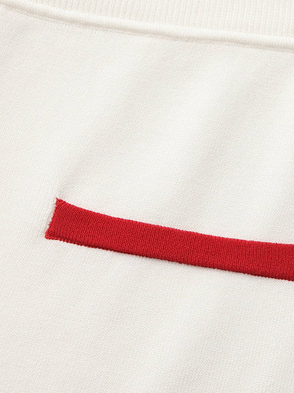 White Contrast A-Line Skirt - Nana Jacqueline