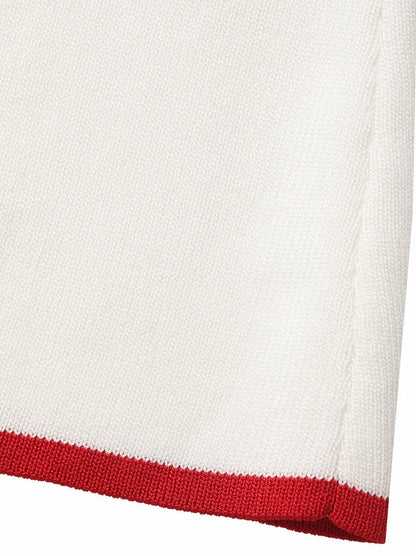 White Contrast A-Line Skirt - Nana Jacqueline