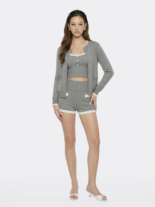 Grey Relaxed Knit Cardigan - Nana Jacqueline