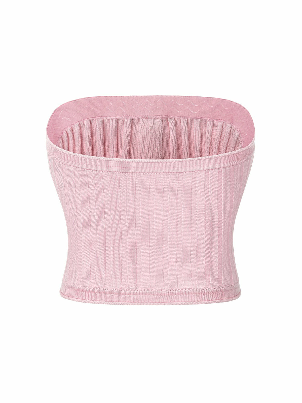 Pink Knit Tube Top with Gemstone Buttons - Nana Jacqueline