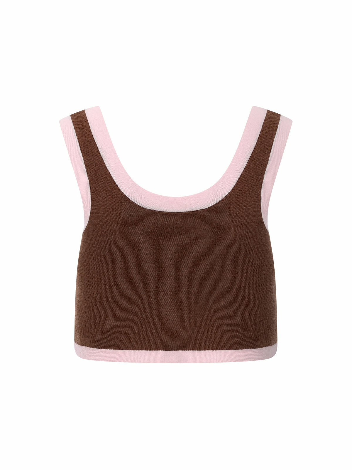 Brown Contrast-Trim Knit Three-Piece Set - Nana Jacqueline